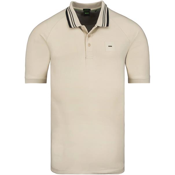 BOSS GREEN halbarm Poloshirt beige