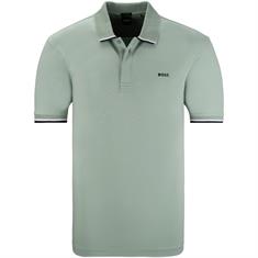 BOSS GREEN halbarm Poloshirt hellgrün