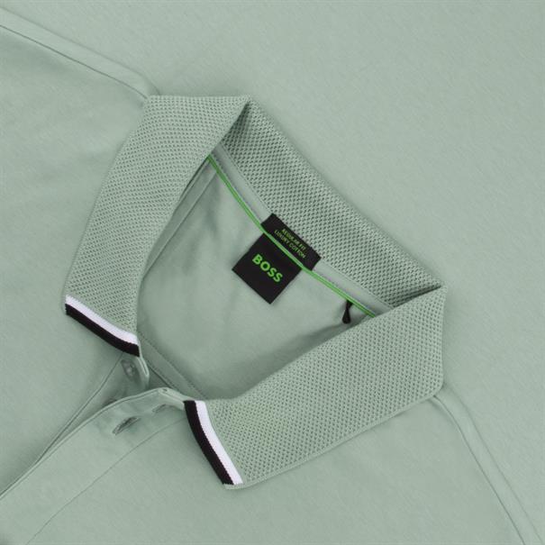 BOSS GREEN halbarm Poloshirt hellgrün