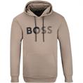 BOSS GREEN Kapuzen-Sweat khaki