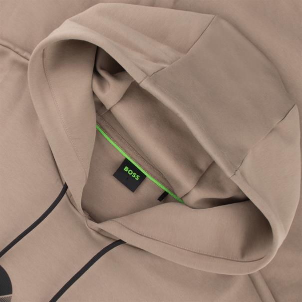 BOSS GREEN Kapuzen-Sweat khaki