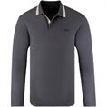 BOSS GREEN langarm Poloshirt anthrazit