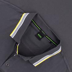 BOSS GREEN langarm Poloshirt anthrazit