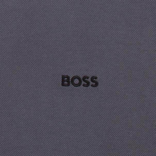 BOSS GREEN langarm Poloshirt anthrazit