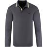 BOSS GREEN langarm Poloshirt anthrazit