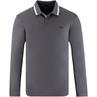 BOSS GREEN langarm Poloshirt grau