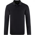 BOSS GREEN langarm Poloshirt schwarz