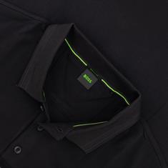 BOSS GREEN langarm Poloshirt schwarz