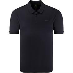 BOSS GREEN Poloshirt mit Reißverschluss marine