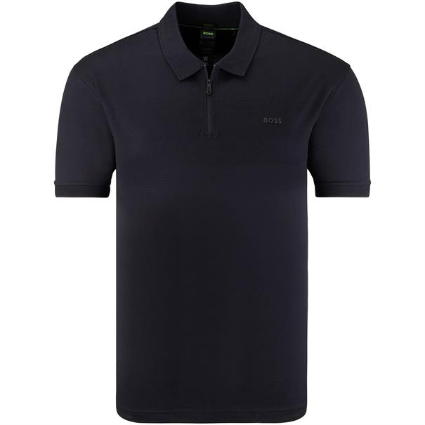 BOSS GREEN Poloshirt mit Reißverschluss marine