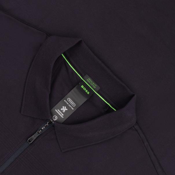 BOSS GREEN Poloshirt mit Reißverschluss marine