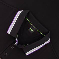 BOSS GREEN Poloshirt schwarz-lila