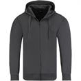 BOSS GREEN Sweatjacke mit Kapuze anthrazit