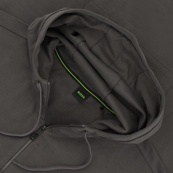 BOSS GREEN Sweatjacke mit Kapuze anthrazit