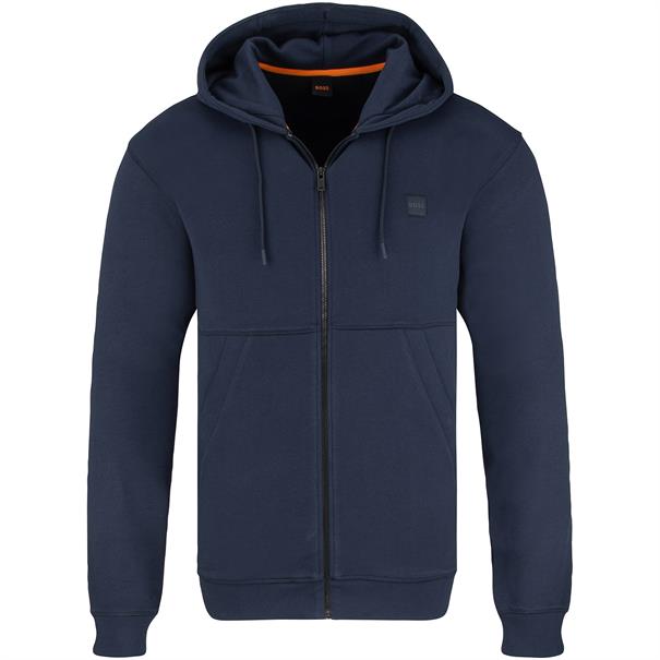 BOSS ORANGE Kapuzen-Sweatjacke dunkelblau
