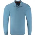 BOSS ORANGE langarm Poloshirt hellblau