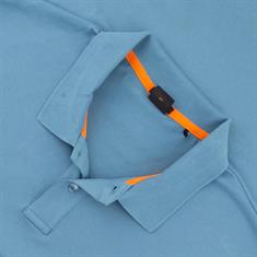 BOSS ORANGE langarm Poloshirt hellblau