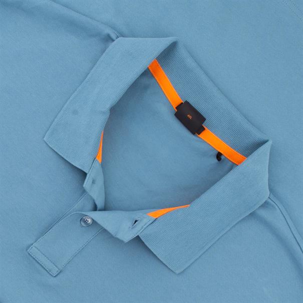 BOSS ORANGE langarm Poloshirt hellblau