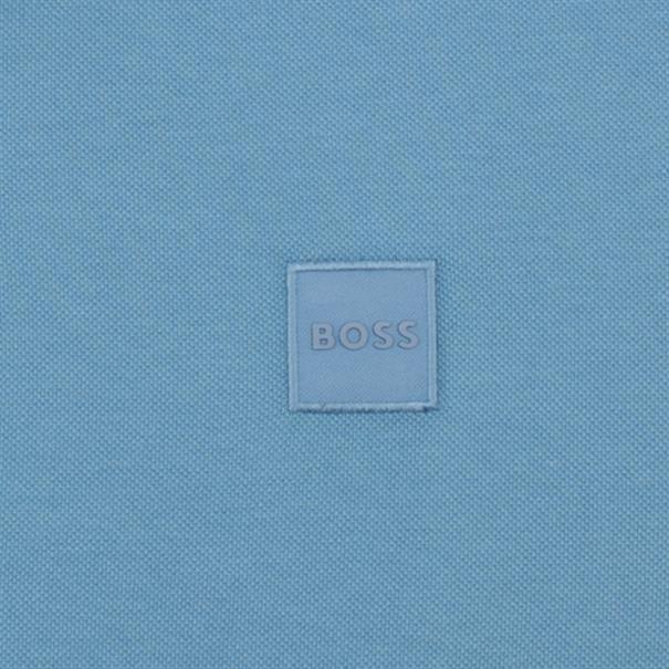 BOSS ORANGE langarm Poloshirt hellblau