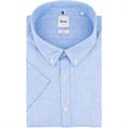 BRAX halbarm Freizeithemd blau