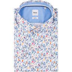BRAX halbarm Freizeithemd blau