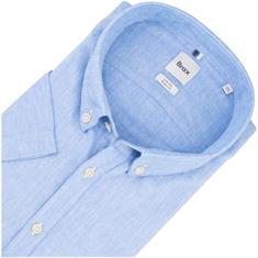BRAX halbarm Freizeithemd blau