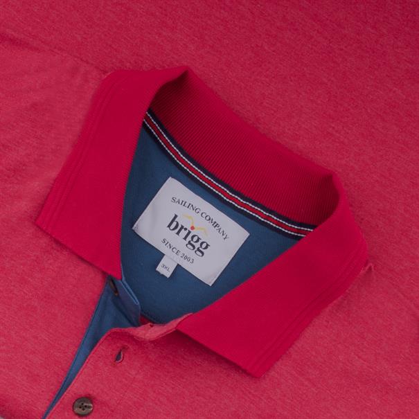 BRIGG Poloshirt rot-meliert