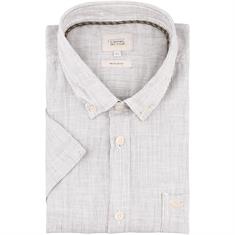 CAMEL ACTIVE gestreiftes halbarm Freizeithemd grau