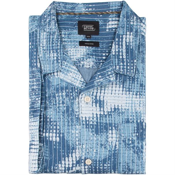 CAMEL ACTIVE halbarm Freizeithemd blau