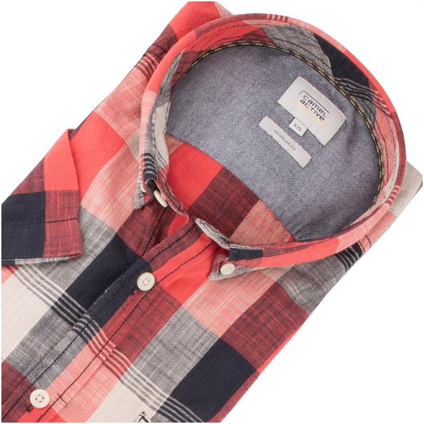 CAMEL ACTIVE halbarm Freizeithemd rot