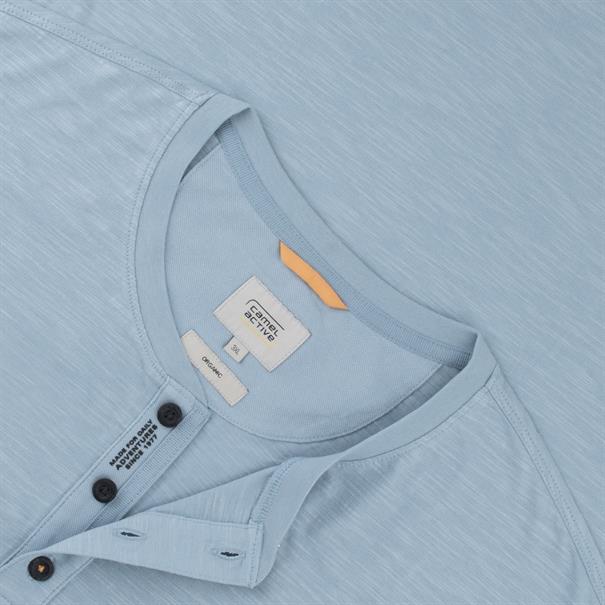 CAMEL ACTIVE Henley-Shirt hellblau-meliert
