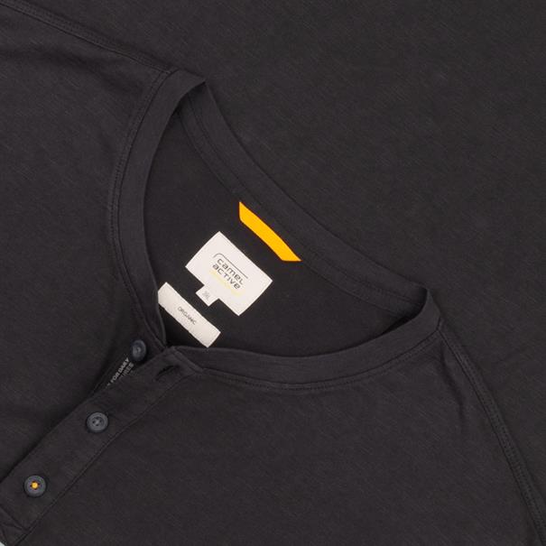 CAMEL ACTIVE Henley-T-Shirt schwarz