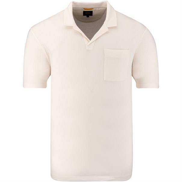 CAMEL ACTIVE Poloshirt mit V-Ausschnitt creme