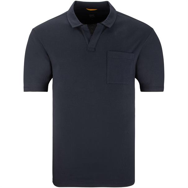 CAMEL ACTIVE Poloshirt mit V-Ausschnitt marine
