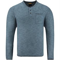 CAMEL ACTIVE Strickshirt blau-meliert