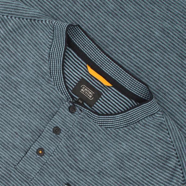 CAMEL ACTIVE Strickshirt blau-meliert