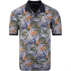 CASAMODA florales Poloshirt blau