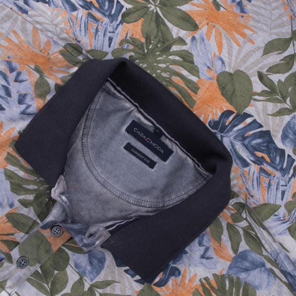 CASAMODA florales Poloshirt blau