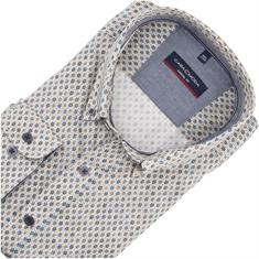 CASAMODA gemustertes Freizeithemd - EXTRA lang beige
