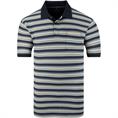 CASAMODA gestreiftes halbarm Poloshirt blau