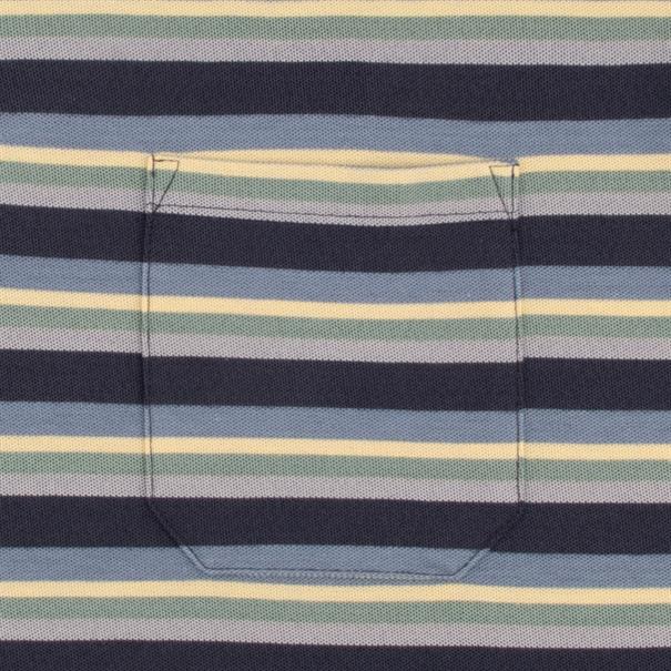 CASAMODA gestreiftes halbarm Poloshirt blau