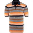 CASAMODA gestreiftes halbarm Poloshirt orange