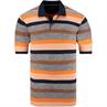 CASAMODA gestreiftes halbarm Poloshirt orange