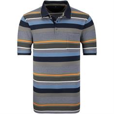 CASAMODA gestreiftes Poloshirt blau