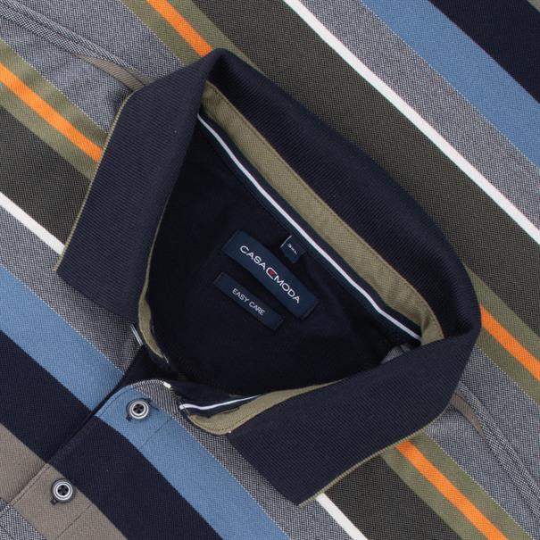 CASAMODA gestreiftes Poloshirt blau