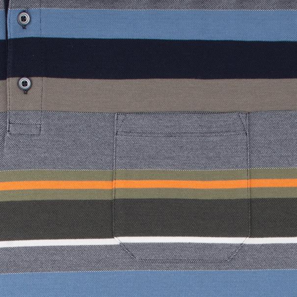 CASAMODA gestreiftes Poloshirt blau