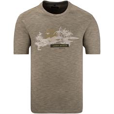 CASAMODA gestreiftes T-Shirt khaki