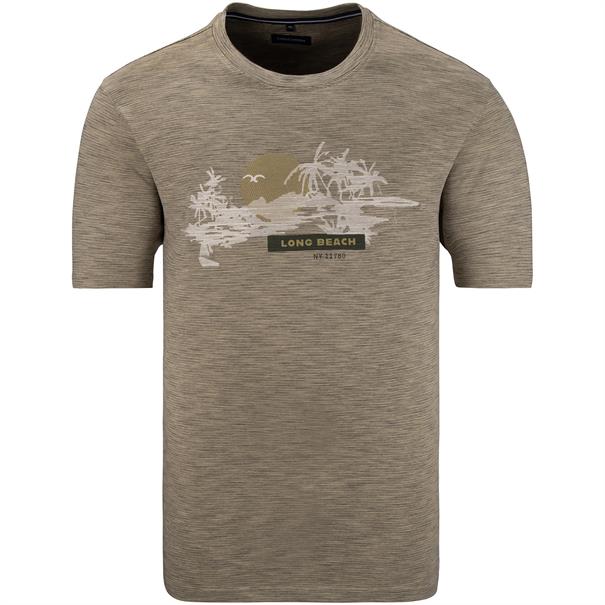 CASAMODA gestreiftes T-Shirt khaki