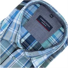 CASAMODA halbarm Freizeithemd blau