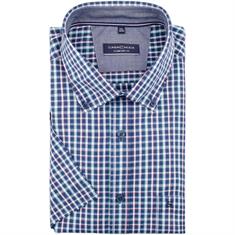 CASAMODA halbarm Freizeithemd blau